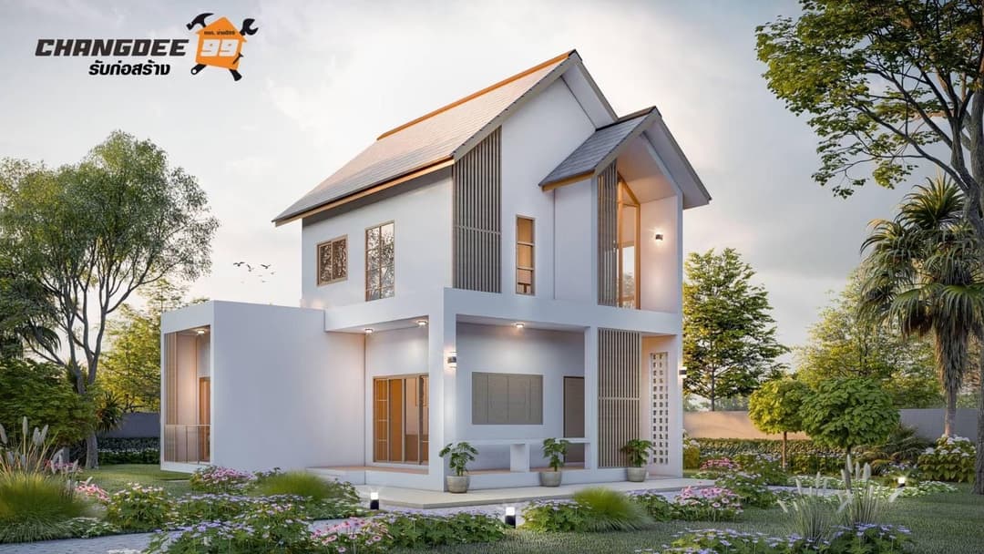 บ้าน 2 ชั้น สไตล์โมเดิร์นคลาสสิค