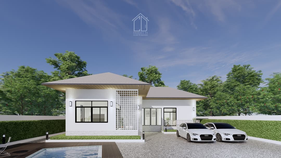 บ้านชั้นเดียว สไตล์โมเดิร์นคลาสสิค